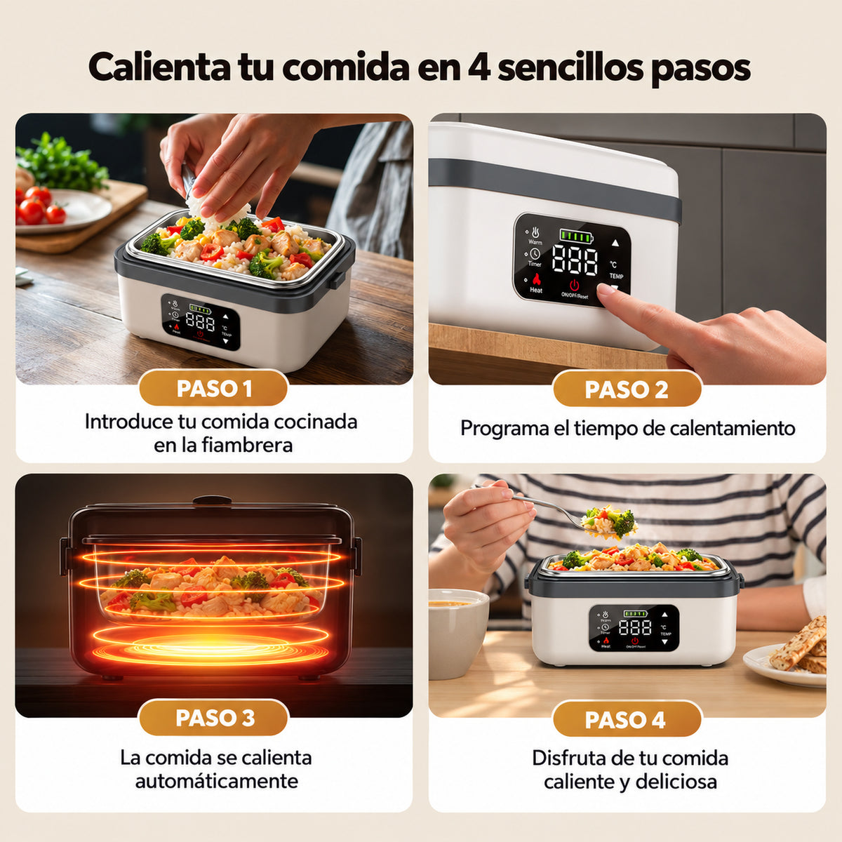 Fiambrera Eléctrica Sin Cable Mitapeo